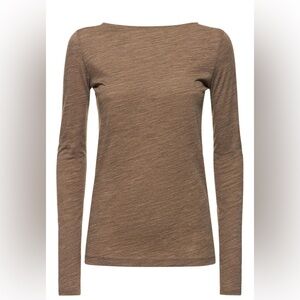 NWT Toteme Small Brown Boat Neck Top